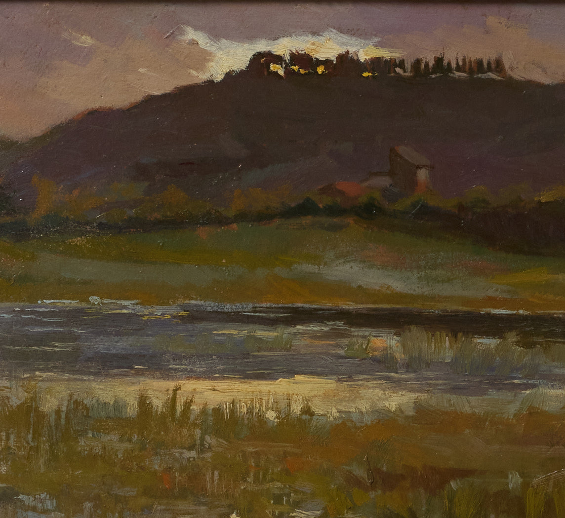 19TH CENTURY TONAL IMPRESSIONIST MARSHLAND LANDSCAPE