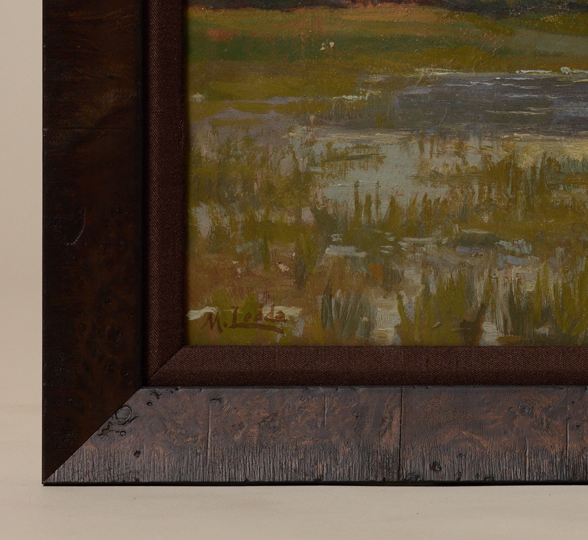 19TH CENTURY TONAL IMPRESSIONIST MARSHLAND LANDSCAPE
