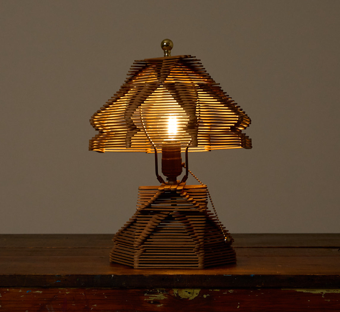 GEOMETRIC TRAMP ART POPSICLE LAMP