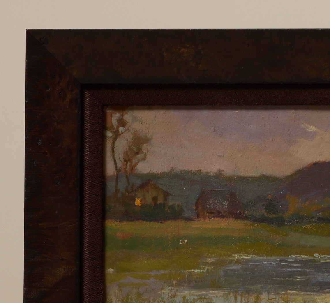 19TH CENTURY TONAL IMPRESSIONIST MARSHLAND LANDSCAPE