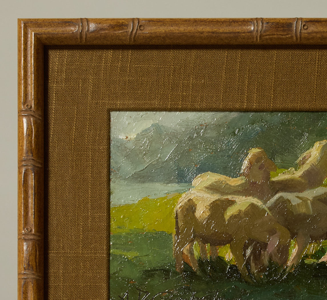 1920S "THE FLOCK" BY ALCIDE CAMPESTRINI (1863-1940)