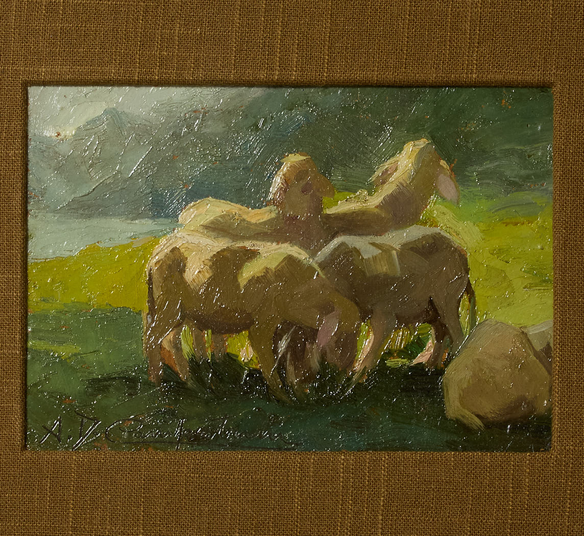 1920S "THE FLOCK" BY ALCIDE CAMPESTRINI (1863-1940)