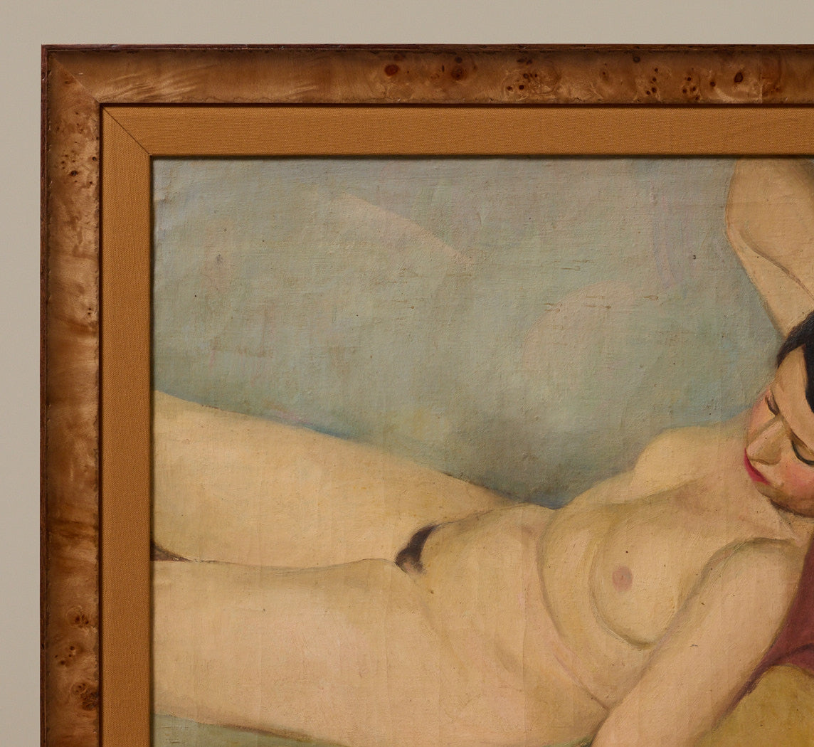 1930S NUDE STUDY OF A WOMAN IN STILLNESS