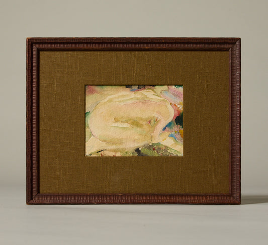 VINTAGE NUDE RECUMBENT WOMAN TITLED "LEDA"