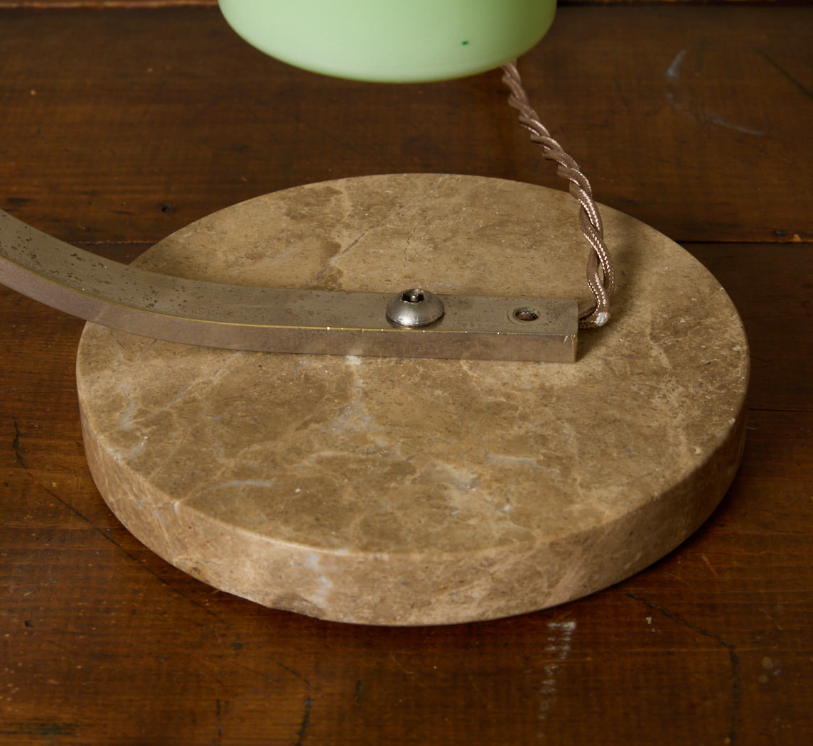 ART DECO OPALINE GLASS TABLE LAMP