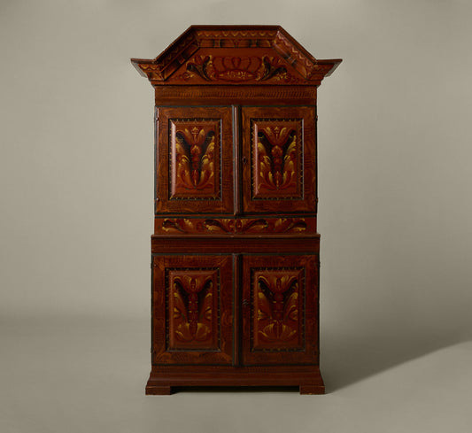 19TH CENTURY FOLK ART SWEDISH CUPBOARD