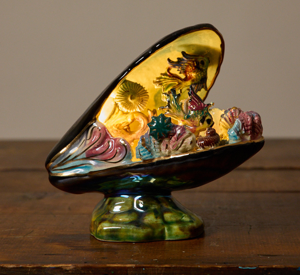 VINTAGE VALLAURIS MUSSEL LAMP
