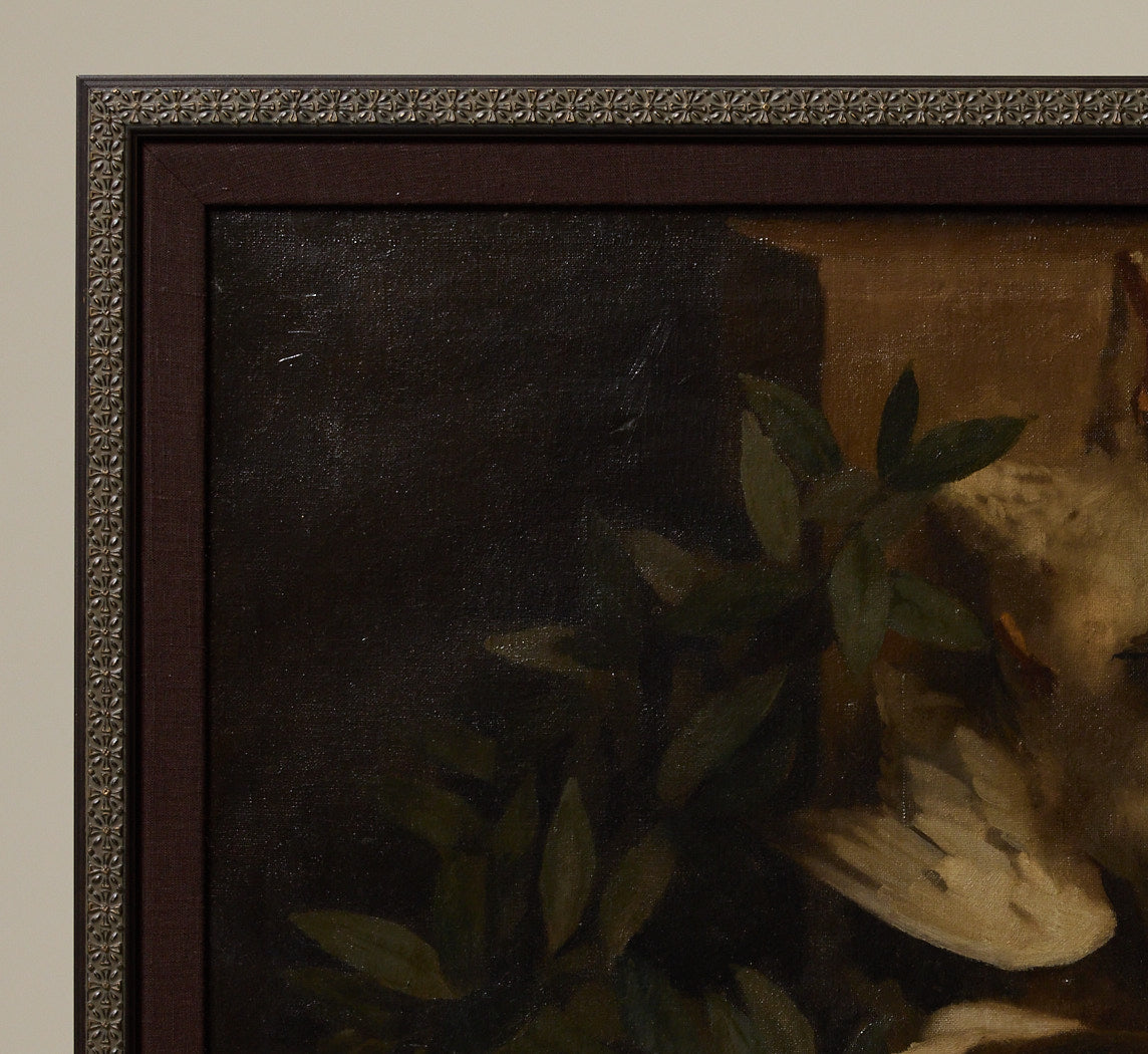 C.1880 FRENCH SCHOOL DUCK HUNT STILL LIFE