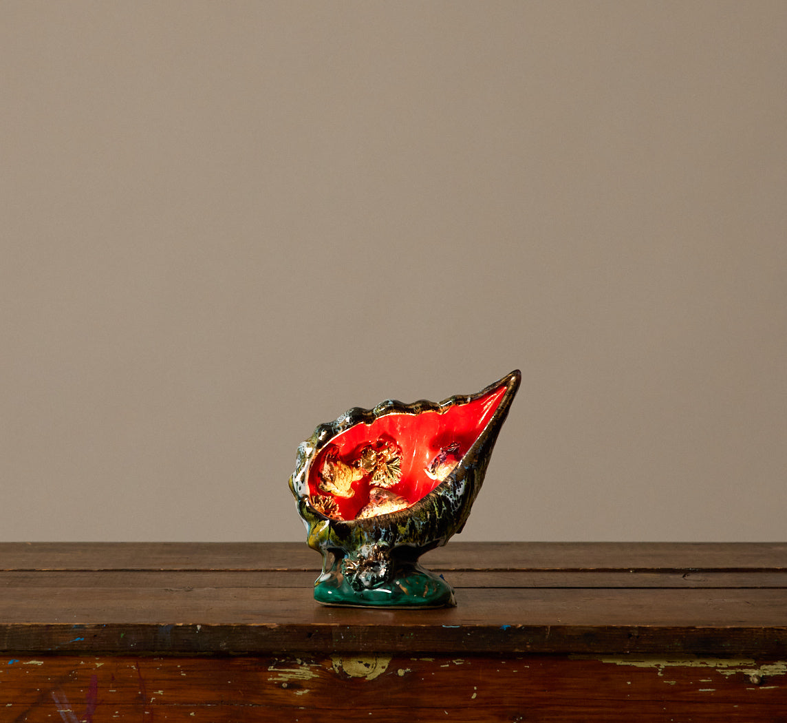 VALLAURIS CERAMIC SEASHEEL TABLE LAMP II
