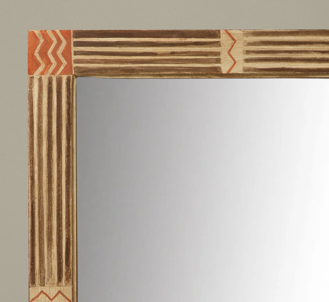 VINTAGE HOUSE OF HEYDENRYK PRIMITIVE MODERNIST WALL MIRROR