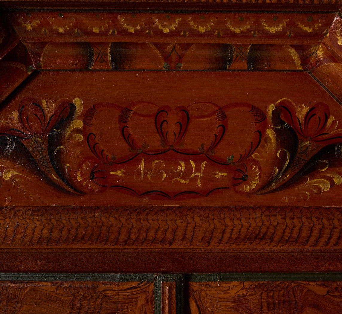 19TH CENTURY FOLK ART SWEDISH CUPBOARD