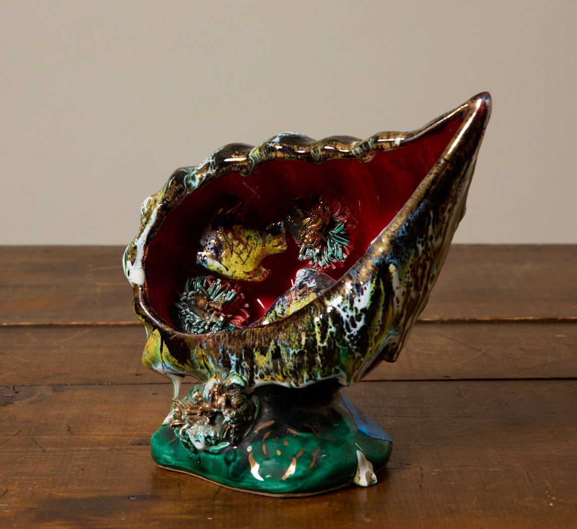 VALLAURIS CERAMIC SEASHEEL TABLE LAMP II