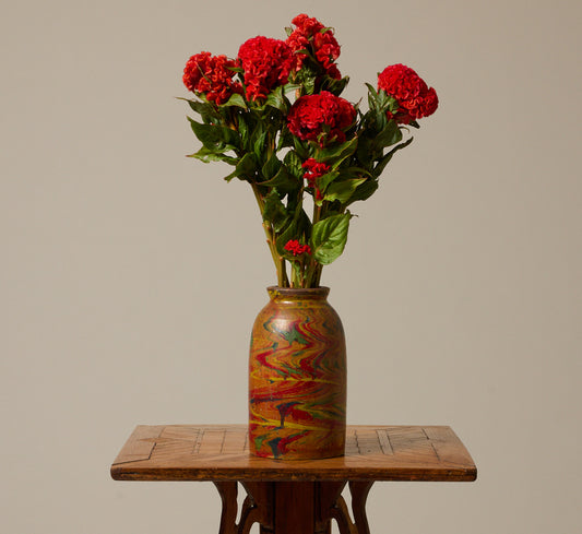 VINTAGE MARBLED STONEWARE JAR II