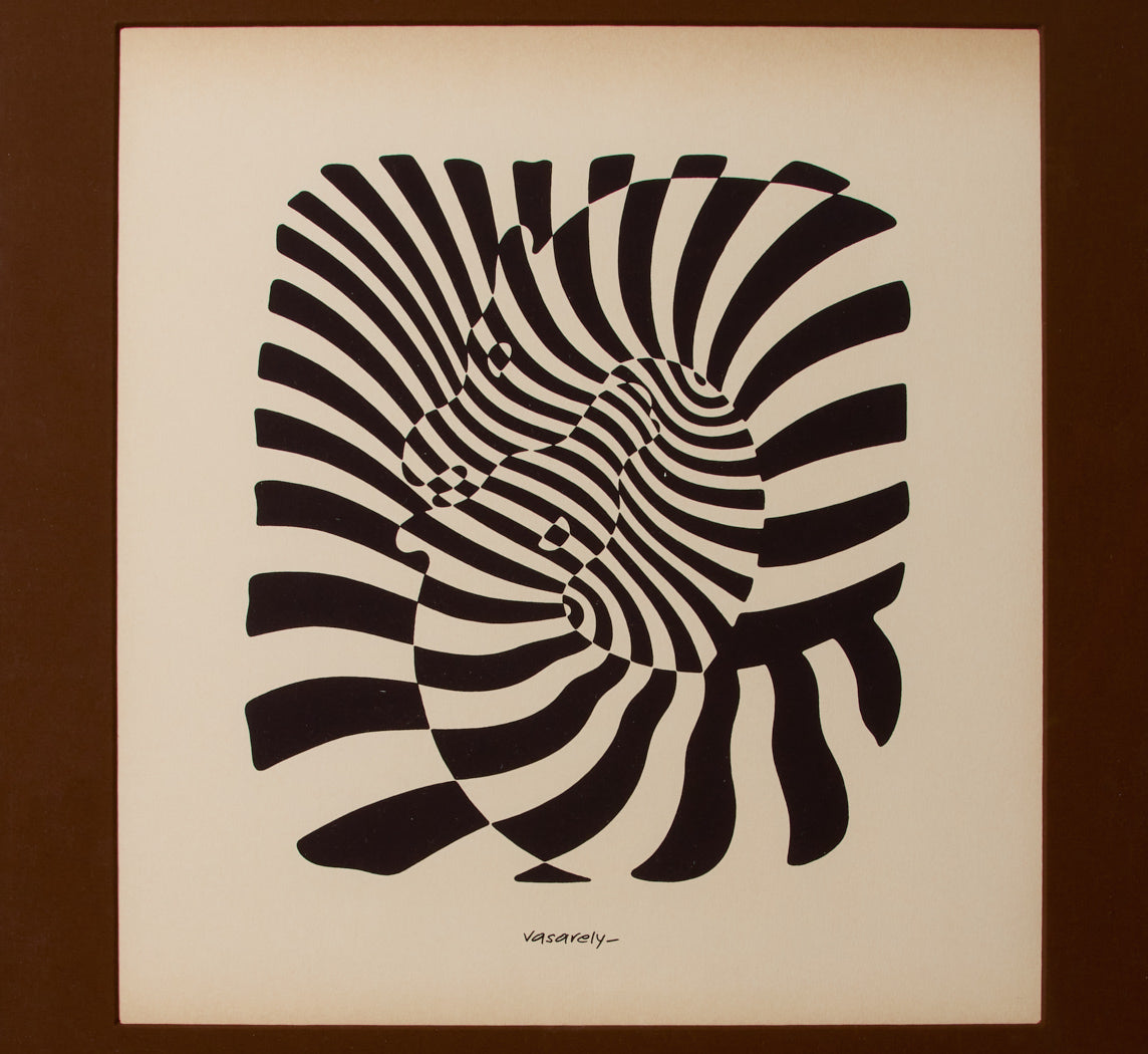 1975 VICTOR VASARELY "ZEBRAS" SCREEN PRINT