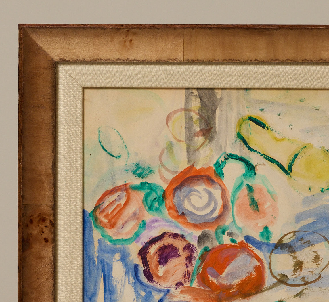 1960S ITALIAN EXPRESSIONIST FLORAL STILL LIFE BY GINO MELONI (1905-1989)