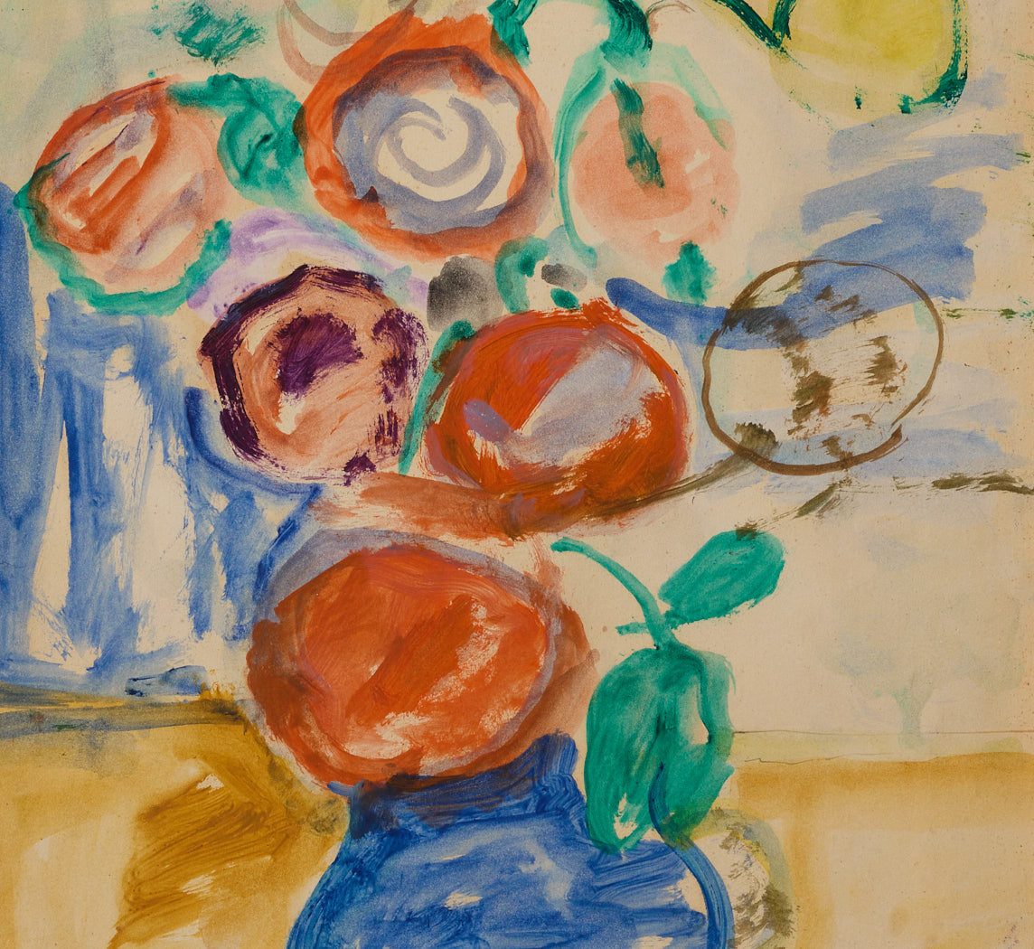 1960S ITALIAN EXPRESSIONIST FLORAL STILL LIFE BY GINO MELONI (1905-1989)