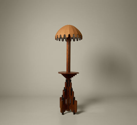 1920S AMSTERDAM SCHOOL FLOOR LAMP BY P.E.L. IZEREN