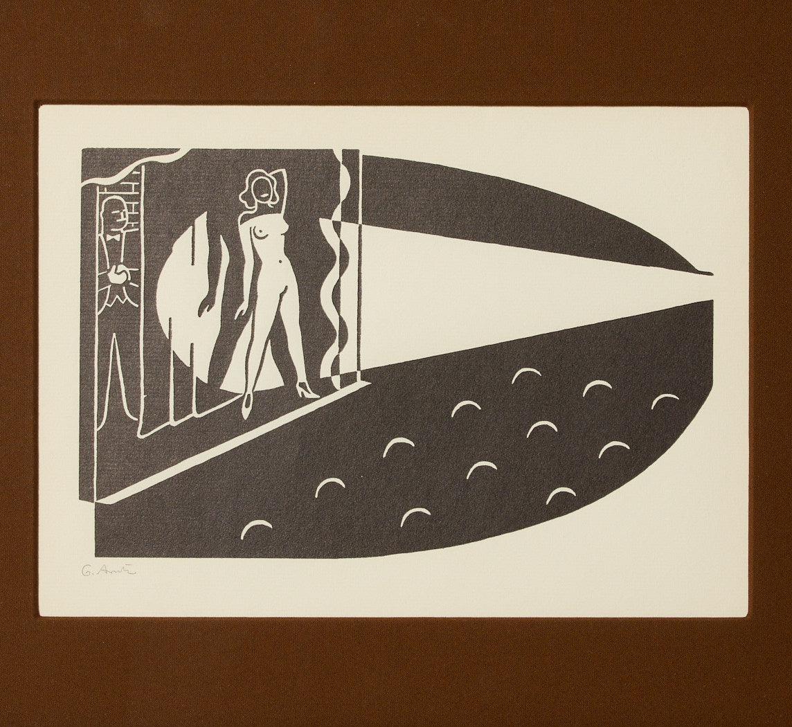 WOODCUT PRINT "BESPIEGELUNG I" CIRCA 1930S
