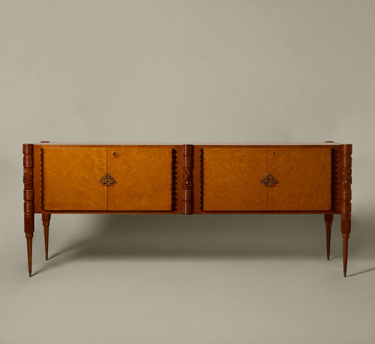 1940S ITALIAN OAK WOOD CREDENZA BY PIER LUIGI COLLI