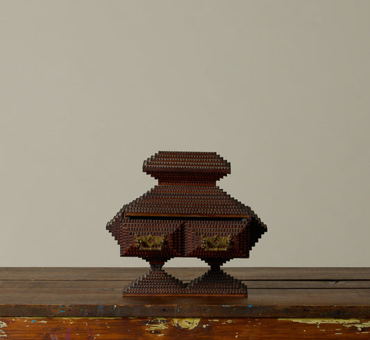TIERED GEOMETRIC TRAMP ART BOX