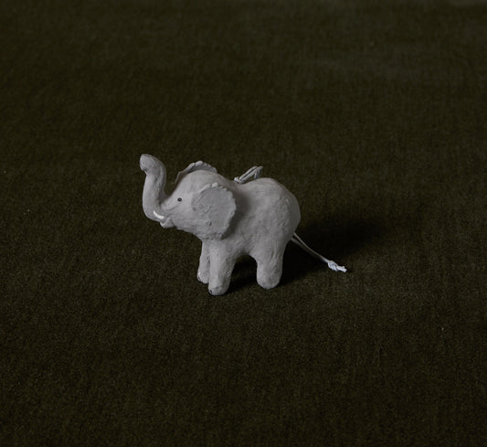 PAPER MACHE ELEPHANT ORNAMENT