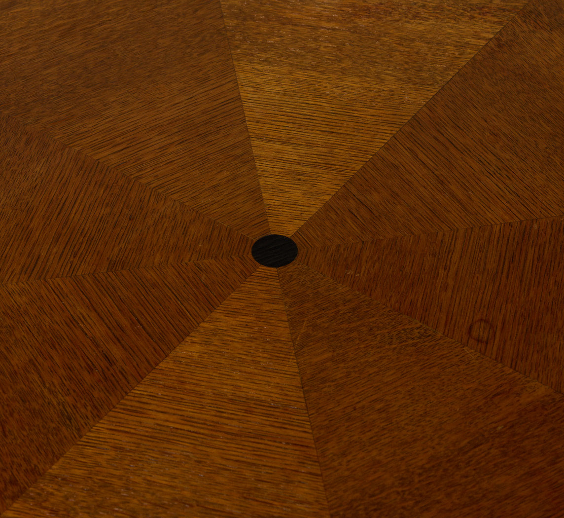 1920S AMSTERDAM SCHOOL SIDE TABLE IN OAK AND COROMANDEL