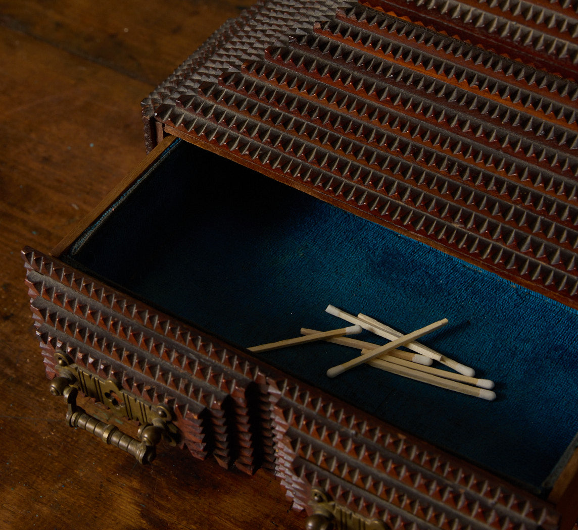 TIERED GEOMETRIC TRAMP ART BOX