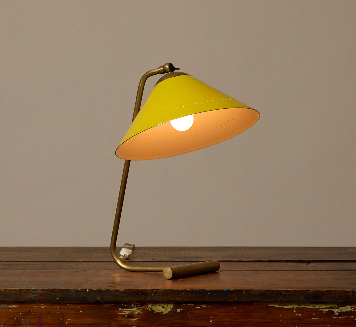1960S ITALIAN YELLOW DESK LAMP