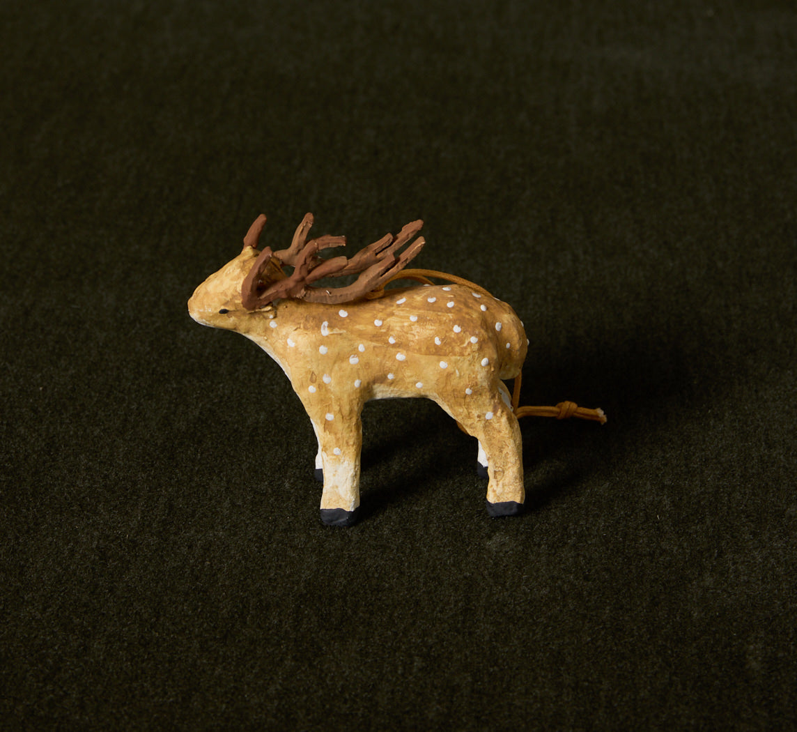 PAPER MACHE REINDEER ORNAMENT
