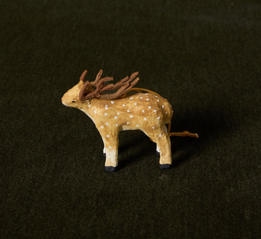 PAPER MACHE REINDEER ORNAMENT