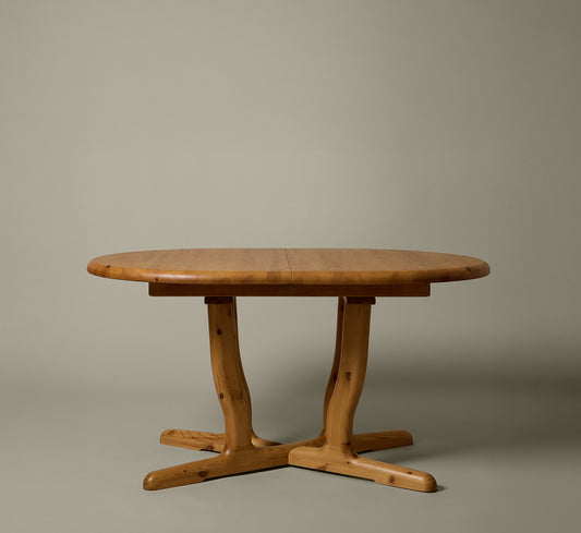 1970S DANISH SOLID PINE DINING TABLE IN THE STYLE OF RAINER DAUMILLER