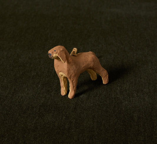 PAPER MACHE DOG ORNAMENT