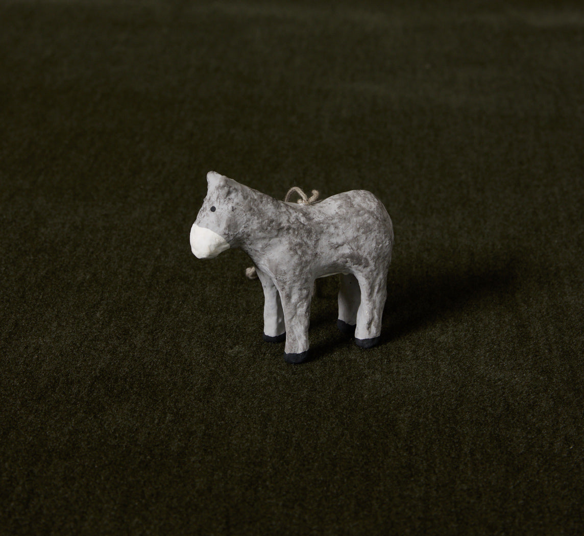 PAPER MACHE DONKEY ORNAMENT