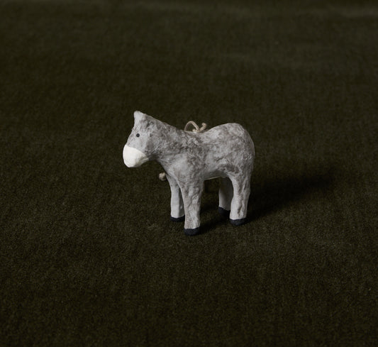 PAPER MACHE DONKEY ORNAMENT