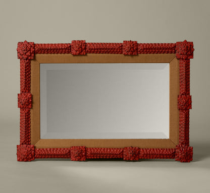 20TH CENTURY RED TRAMP ART FRAME