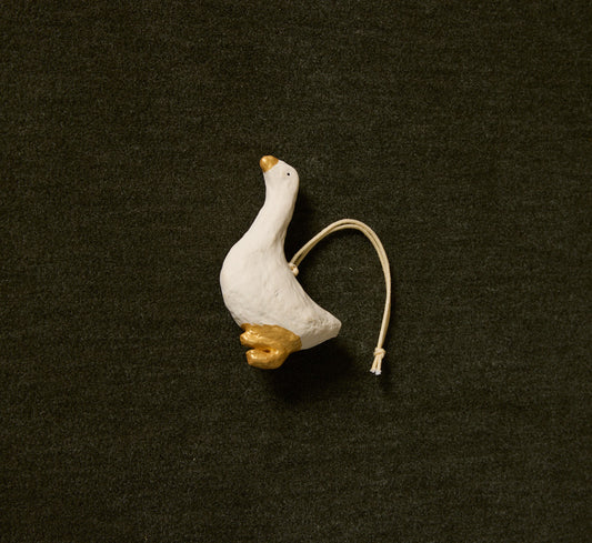 PAPER MACHE DUCK ORNAMENT