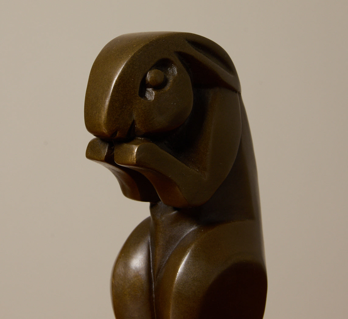 ART DECO STYLE BRONZE RABBIT SCULPTURE