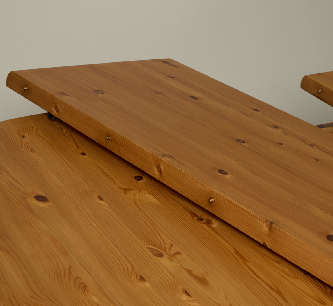 1970S DANISH SOLID PINE DINING TABLE IN THE STYLE OF RAINER DAUMILLER