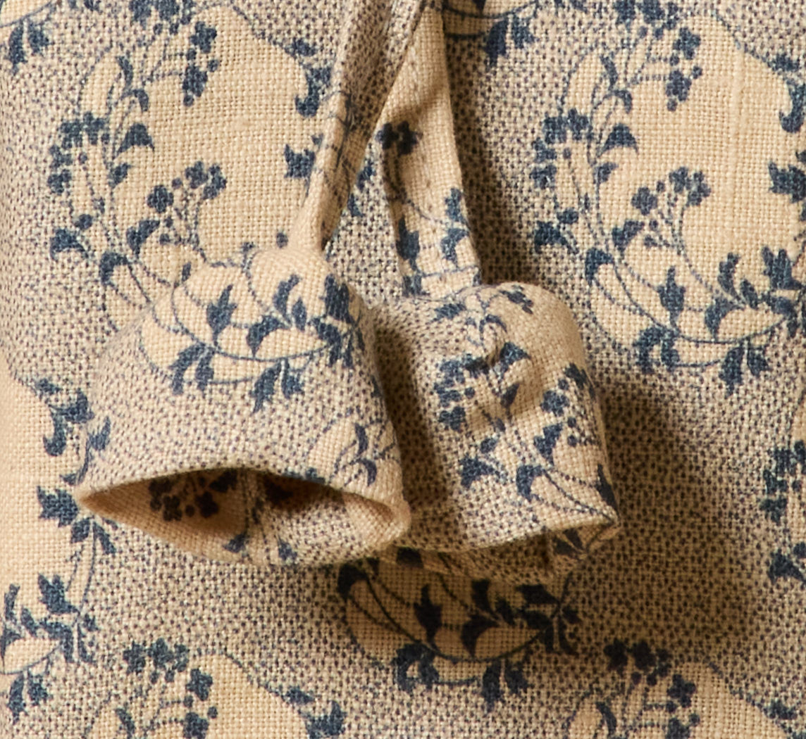 PIERCE & WARD BLUE MOON FLORAL TISSUE BOX COVER WITH BELLS