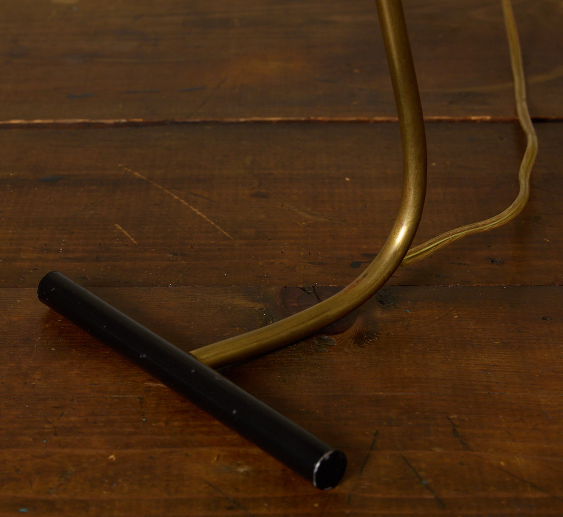 PAIR OF 1950S ITALIAN BLACK ENAMEL TABLE LAMPS