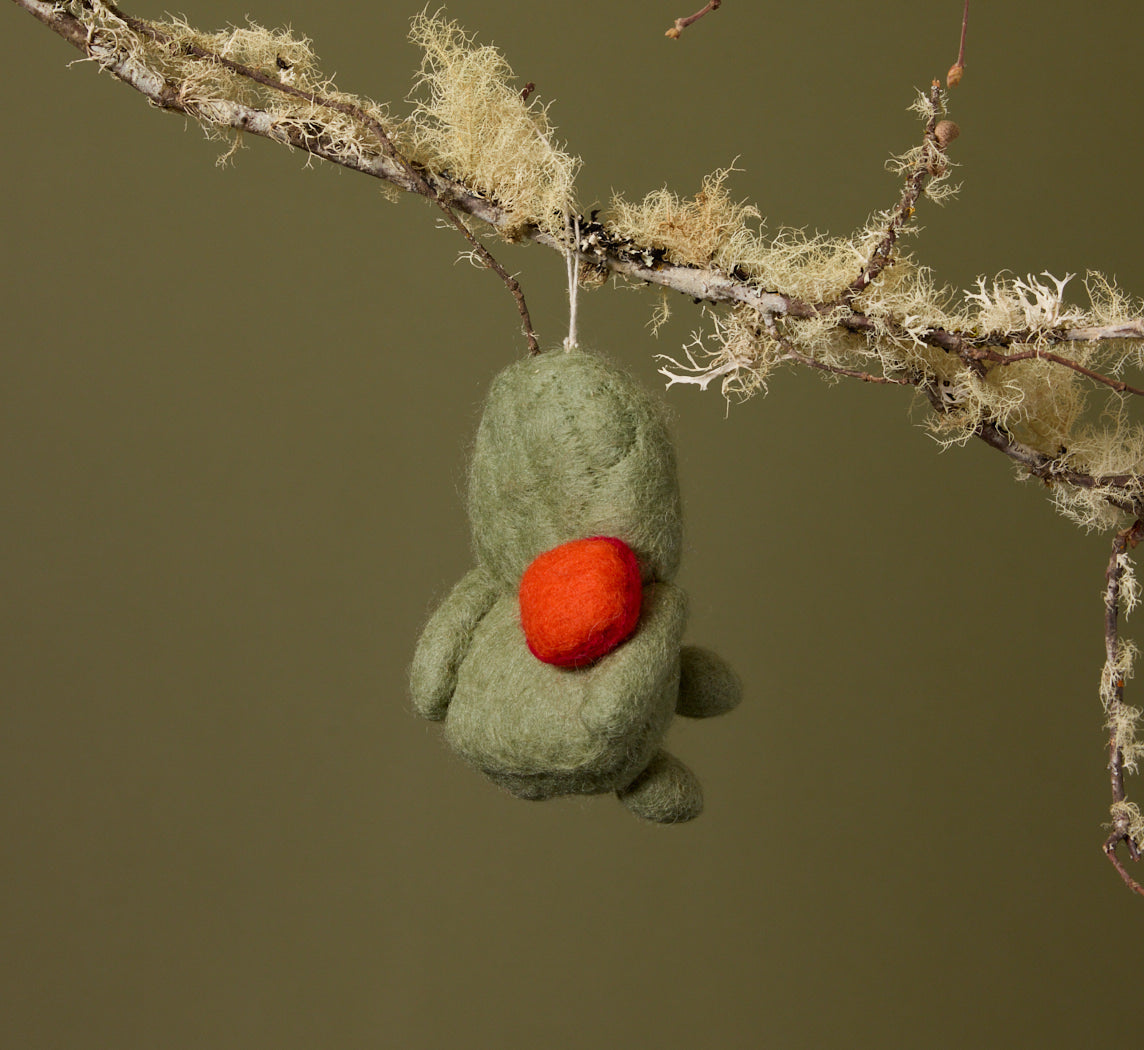FELTED WOOL CHAIR ORNAMENT IN SAGE