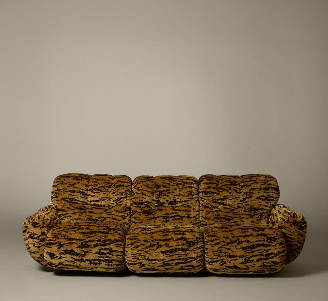PIERCE & WARD JOHN SOFA IN TIGER WOVEN CHENILLE