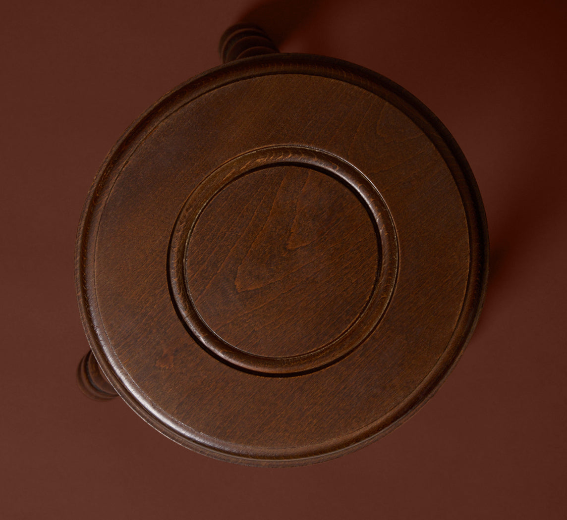 EARLY 20TH CENTURY FRENCH OAK BOBBIN TURNED STOOL