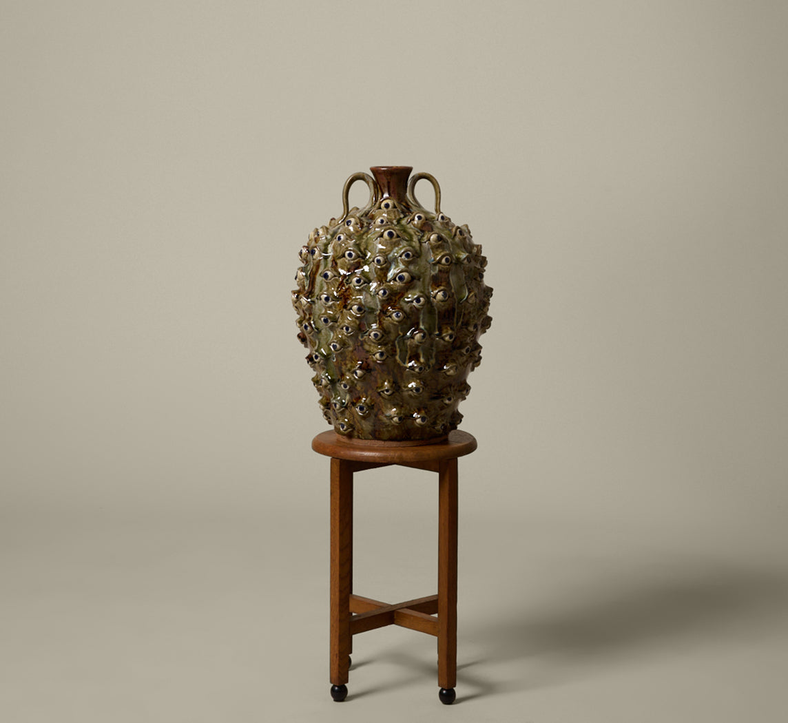 AMERICAN FOLK ART COLOSSAL EYEBALL JUG