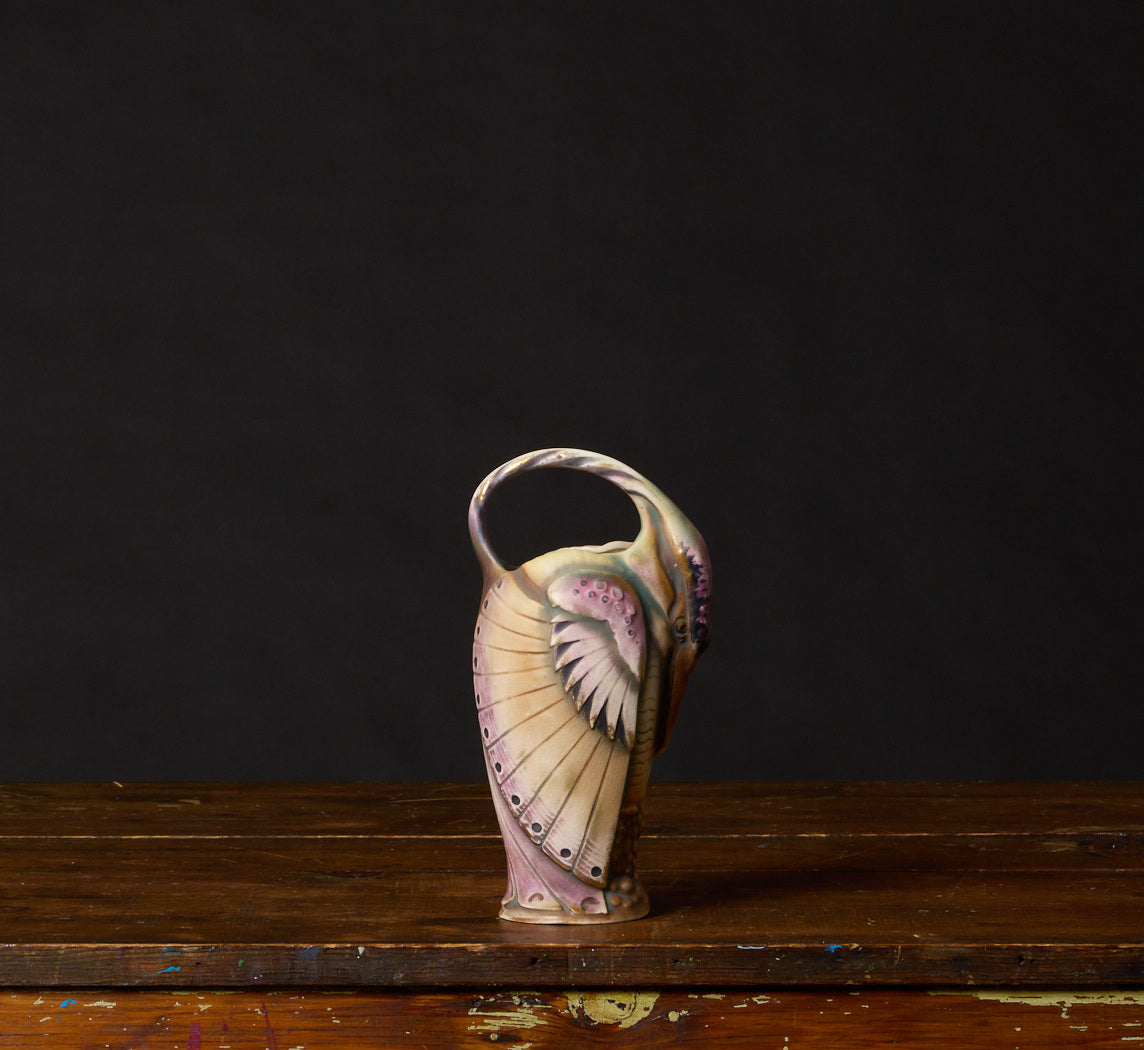 EARLY 20TH CENTURY ART NOUVEAU PORCELAIN BIRD VASE