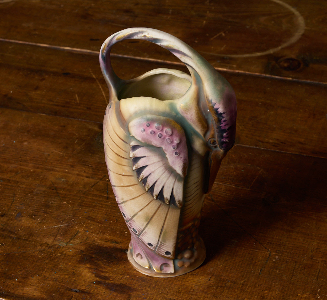 EARLY 20TH CENTURY ART NOUVEAU PORCELAIN BIRD VASE