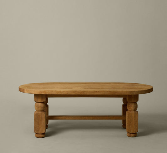1960S FRENCH OAK OBLONG COFFEE TABLE