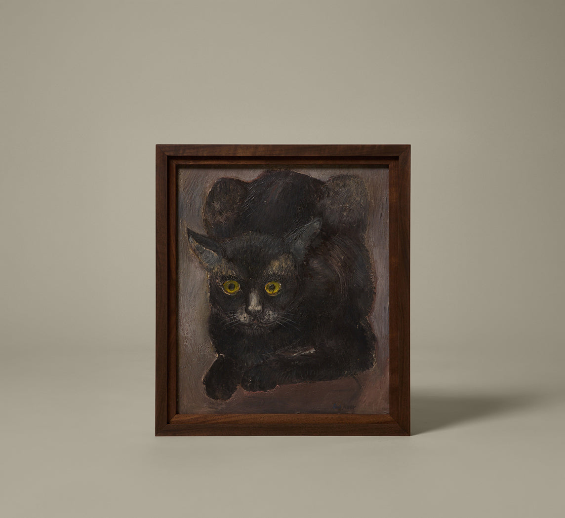 1950S MODERNIST PORTRAIT OF A BLACK CAT