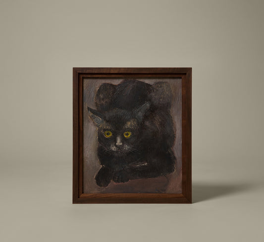 1950S MODERNIST PORTRAIT OF A BLACK CAT