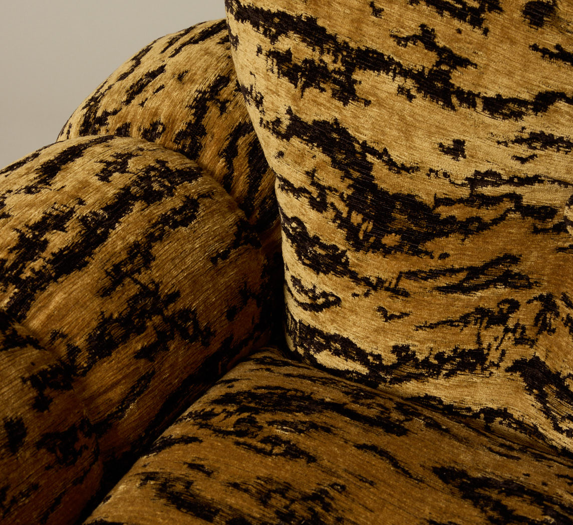 THE PIERCE & WARD GENA ARMCHAIR IN TIGER WOVEN CHENILLE